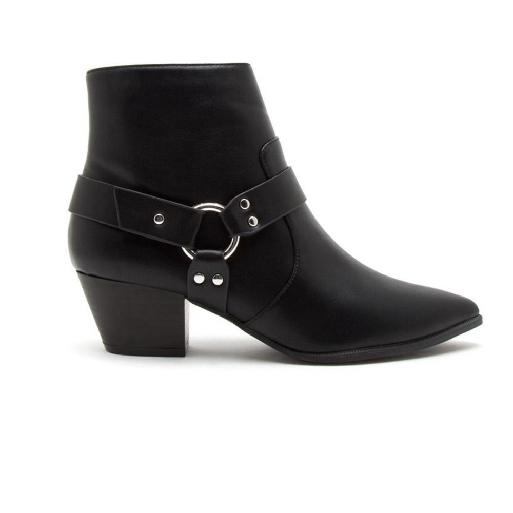 Black booties. Worn once.